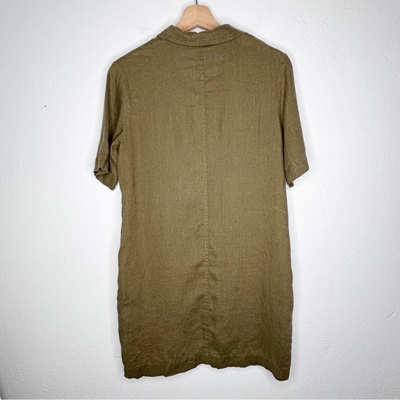 Everlane Linen Workwear Dress Green Size XS EUC - Picture 3 of 10